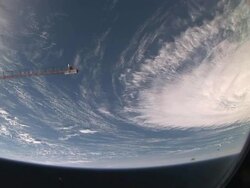 View from space of Hurricane Florence Stock Footage