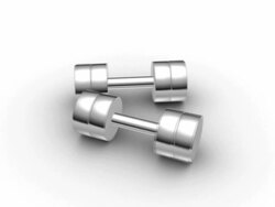 Chrome dumbbells HD Stock Footage