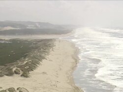 WS AERIAL View of pacific coast / Oregon, Oregon, United States Stock Footage