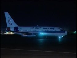 Sudan - Air West Jet hijacking to Chad that ended peacefully News Clip
