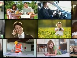 HD MONTAGE: Call Me Gesture Stock Footage