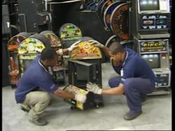 Illegal slot machines are coverted into classroom computers News Clip