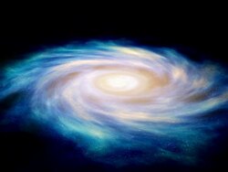 Supernova explosions in a sprial galaxy Stock Footage