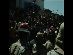 SYND 20-8-71 PRINCE HASSAN VISITS REFUGEE CAMP News Clip