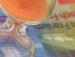 HD: Sand glass against Swiss francs (video) Stock Footage