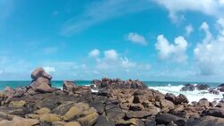 Pink Granite Coast, Britanty Stock Footage