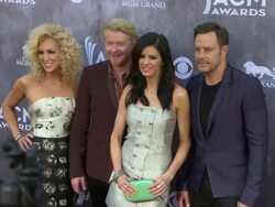 Kimberly Schlapman, Philip Sweet, Karen Fairchild, and Jimi Westbrook at the 49th Annual Academy of Country Music Awards - Arrivals Stock Footage