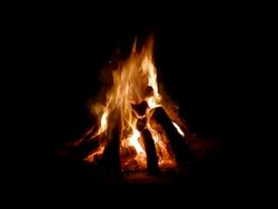 Campfire Loop, Centered (HD, w/Sound) Stock Footage