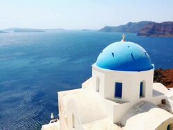 HD: Santorini famous churches Stock Footage