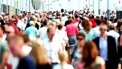 Crowds people society Stock Footage