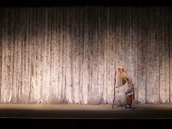 MS Artist performing qinqiang opera in theater, qinqiang is representative folk opera of northwest china AUDIO / xi'an, shaanxi, china Stock Footage