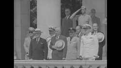 Pres. Harry Truman and Secretary of State George Marshall at Adm. Forrest Sherman's funeral in 1951 News Clip
