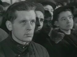 MS Politician at microphone giving speech AUDIO / Russia Stock Footage