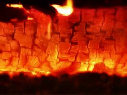 Burning coals Stock Footage