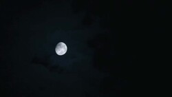 Full Moon and Clouds Stock Footage