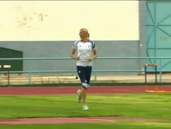 Lee McConnell Warming Up at Team GB Holding Camp News Clip