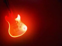 Guitar Neon Lights Series At Night 1080p Stock Footage