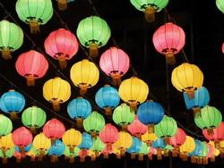 Colorful Chinese lantern. Stock Footage