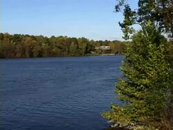 Late Afternoon Fall River Stock Footage