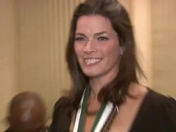 U.S. figure skating champion Nancy Kerrigan  Stock Footage