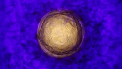 Glowing Paper Planet with Bright Light Rings Loop Stock Footage