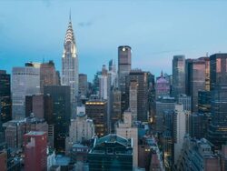 New York cityscape sunrise. Stock Footage