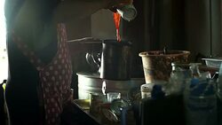 Monger making hot tea in thai style. Stock Footage
