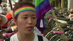 Hundreds join cycling rally to show support for gay rights and same sex marriage News Clip