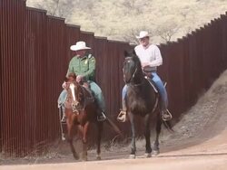 Border Patrol Operates on Arizona-Mexico Border and Liaises With Local Ranchers Stock Footage