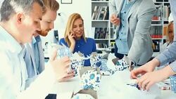 Office lunch. Stock Footage