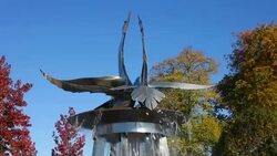 Swan sculpture. Stock Footage