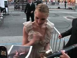 Leslie Bibb at the Iron Man 2 Premiere at El Captain Theater in Hollywood at the Celebrity Sightings in Los Angeles at Los Angeles CA. (Footage by WireImage Video/GettyImages) Stock Footage