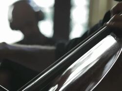 M/S-C/U cello player Stock Footage