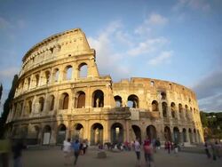 Colosseum at sunset, Rome, Italy Stock Footage
