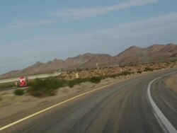 WS TS View of freeway forty highway / Freeway No. 40, Arizona, USA Stock Footage