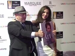 Benjy Bronk & Elisa Jordana at The Creative Coalition's Spotlight Awards Dinner Gala Stock Footage