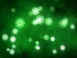 Snow flakes christmas background in Green Stock Footage