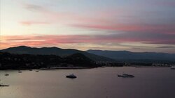 C&#244;te d'Azur Sunset Stock Footage