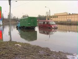 Spring flooding. Stock Footage