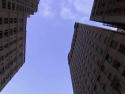 Skyscrapers surround the sky in New York City. Stock Footage