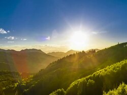 Canyon sunset Stock Footage