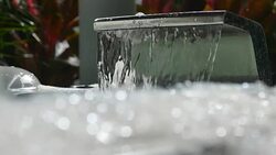 water form faucet to Jacuzzi bath Stock Footage