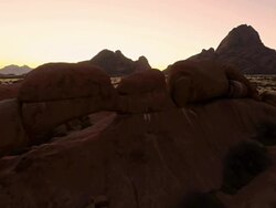HELI Spitzkoppe At Dusk Stock Footage