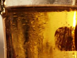 Glass of beer close-up Stock Footage