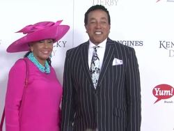 Smokey Robinson and Frances Robinson atMoet & Chandon Toasts The 139th Kentucky Derby Stock Footage