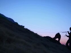 HD: Paragliders Preparing Parachutes Stock Footage