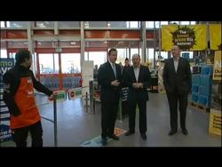 David Cameron visits B&Q DIY Store News Clip