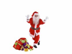 Santa Taking A Bow Stock Footage