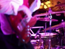 Musicians Performing on Stage Stock Footage