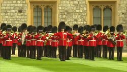 The Queen Presents New Colours To The Welsh Guards News Clip